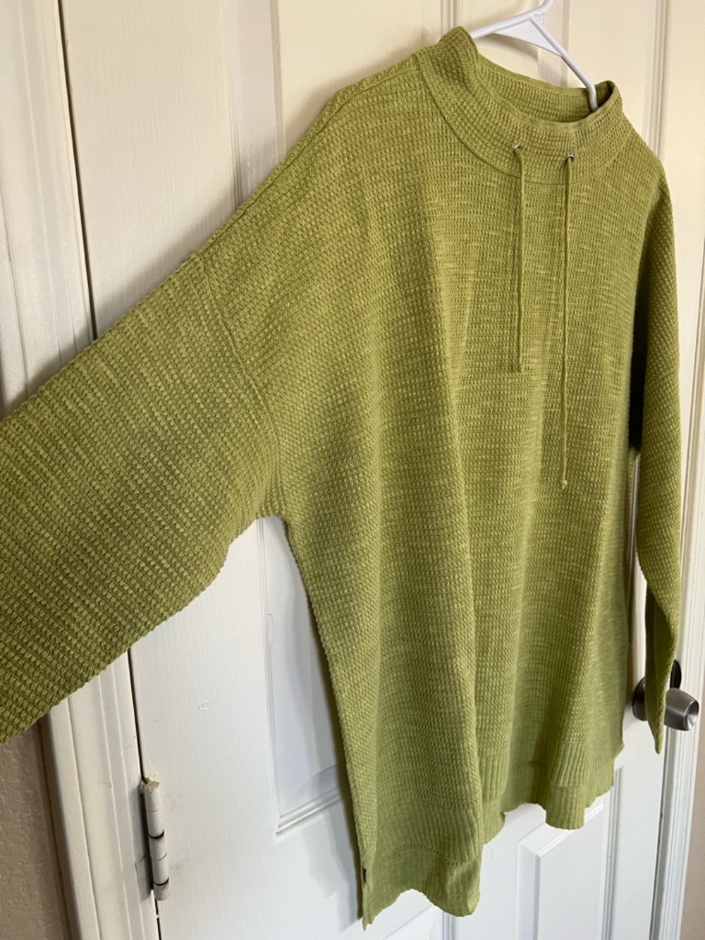 Eileen Fisher Organic Linen Cotton Textured Sweater Tunic Green Size 1X - Picture 10 of 10
